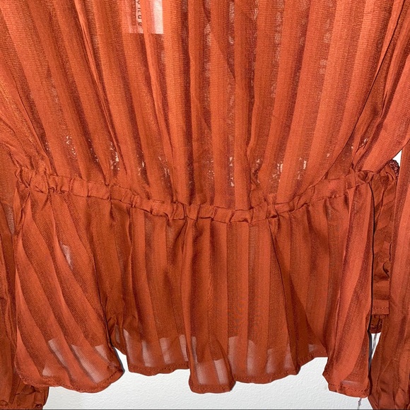 Embroidered Lace/Sheer Blouse - Picture 9 of 9